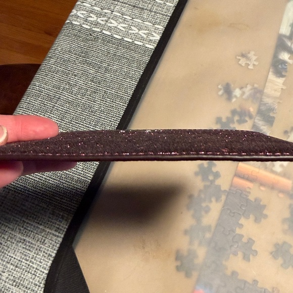 NWOT Coach glitter wristlet in a vibrant raspberry color - Picture 11 of 14